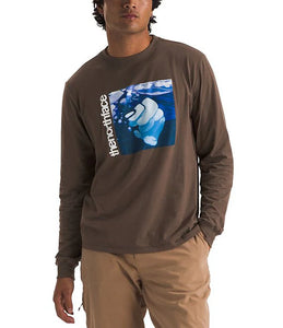 The North Face Men’s Suspended LS Tee in Smokey Brown