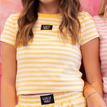 Load image into Gallery viewer, Lulu Mac Stripe SS Top in Yellow