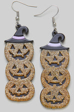 Load image into Gallery viewer, It&#39;s The Great Linked Glitter Pumpkin Earrings