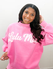 Load image into Gallery viewer, Lulu Mac Script Sweatshirt in Bubblegum/Lt Pink