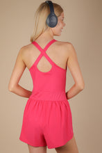 Load image into Gallery viewer, Take a Look Around Front Cutout Activewear Romper in Pink