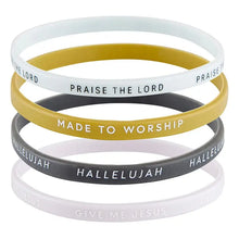 Load image into Gallery viewer, Made to Worship Silicone Bracelet Set