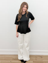 Load image into Gallery viewer, Give It All We Got Textured Knit Top in Black