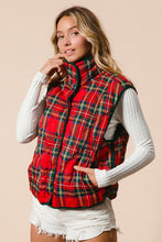 Load image into Gallery viewer, Christmas Wishes Vintage Plaid Quilted Vest