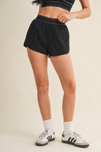 Load image into Gallery viewer, Care For You Shorts With Elastic Waistband in Black