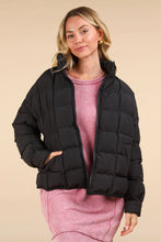 Load image into Gallery viewer, Everything You Know Puffer Jacket in Black