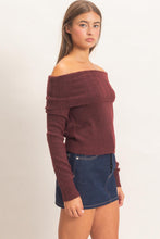 Load image into Gallery viewer, Time To Move On Off-Shoulder Sweater