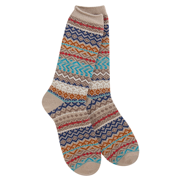 World's Softest Socks Studio Crew Socks in Taupe