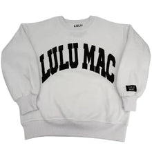 Load image into Gallery viewer, Lulu Mac Logo Sweatshirt in White/Black