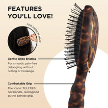 Load image into Gallery viewer, Teleties Detangler Hair Brush For Medium Hair- Tortoise