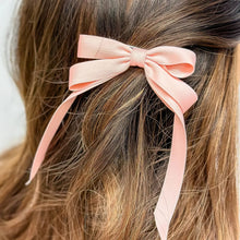 Load image into Gallery viewer, Satin Ribbon Hair Clips Pink