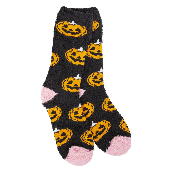 World's Softest Socks Cozy Winter Crew Pumpkins