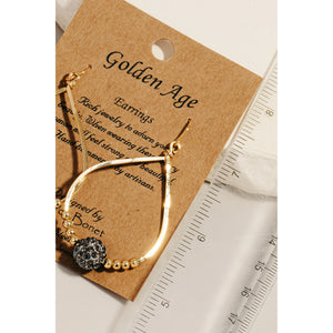 Teardrop Cutout Bead Earrings