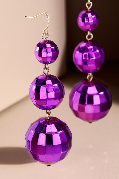 It's A Vibe Disco Ball Earrings Pink