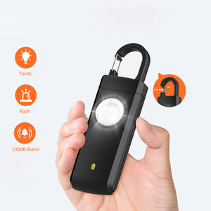 Safety First Personal Safety Alarm & Flashlight Black