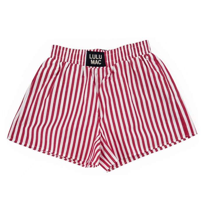 Lulu Mac BXST Striped Boxer Shorts in Red