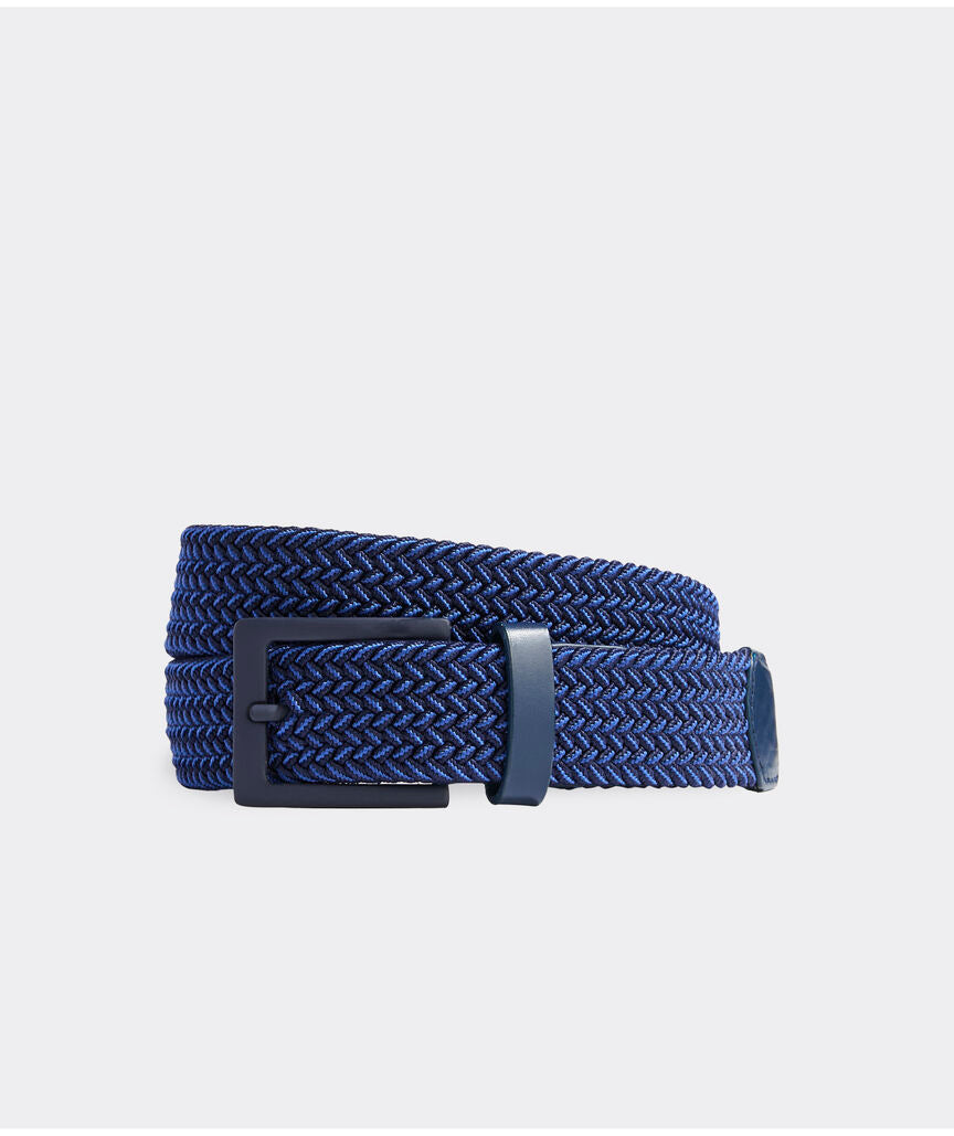 Vineyard Vines OTG Flecked Bungee Belt in Nautical Navy