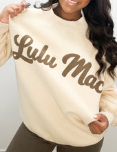 Load image into Gallery viewer, Lulu Mac Script Sweatshirt in Sand/Brown