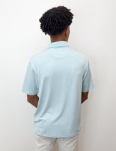 Load image into Gallery viewer, Southern Shirt Co. Men's Bluffton Stripe Polo in Aqua Splash