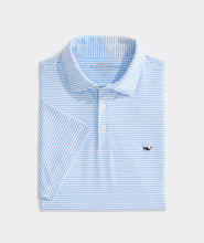 Load image into Gallery viewer, Vineyard Vines Bradley Stripe Sankaty Polo in Ocean Breeze Tejeda