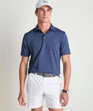 Load image into Gallery viewer, Vineyard Vines St. Jean Stripe Sankaty Polo in Blue Depth Tejeda