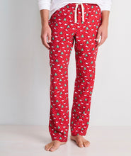 Load image into Gallery viewer, Vineyard Vines Flannel Lounge Pants in Santa Whale Red