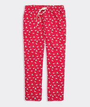 Load image into Gallery viewer, Vineyard Vines Flannel Lounge Pants in Santa Whale Red