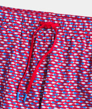 Load image into Gallery viewer, Vineyard Vines 7&quot; Chappy Swim Trunks in Lghthese Red/TD Blue