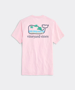 Vineyard Vines Breezy Hammock Short Sleeve Tee in Flamingo