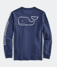 Load image into Gallery viewer, Vineyard Vines Vintage Whale Long Sleeve Tee in Blue Blazer