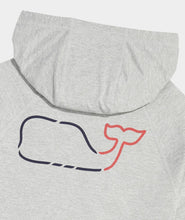 Load image into Gallery viewer, Vineyard Vines On-The-Go Whale Outline Long Sleeve Harbor Performance Hoodie Tee