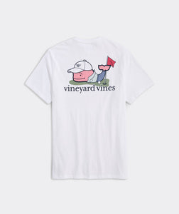 Vineyard Vines Golfer Whale Short Sleeve Tee in White Cap