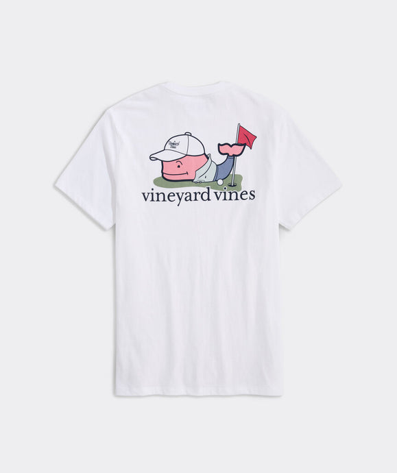 Vineyard Vines Golfer Whale Short Sleeve Tee in White Cap