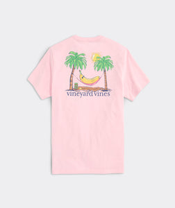 Vineyard Vines Banana Hammock Short Sleeve Tee in Flamingo