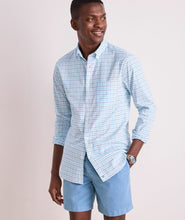 Load image into Gallery viewer, Vineyard Vines Moorings Tattersall Performance Cotton Shirt in Turqs