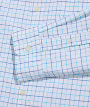 Load image into Gallery viewer, Vineyard Vines Moorings Tattersall Performance Cotton Shirt in Turqs