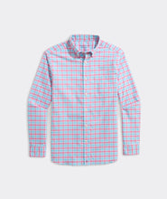 Load image into Gallery viewer, Vineyard Vines Bellamy Plaid Performance Cotton Shirt in Suset Pink