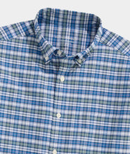 Load image into Gallery viewer, Vineyard Vines Faraway Plaid Performance Cotton Shirt in Balsam