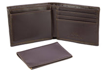 Load image into Gallery viewer, Mississippi State Bulldogs Bifold Old School Camo Leather Wallet: Brown/Tan