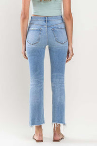 Broken Hearts High Rise Raw Crop Flare Jeans