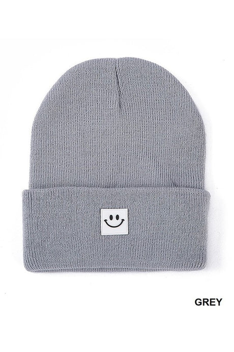 Smiley Beanie Grey