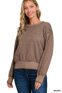 Love is Crazy Pullover Top Brown