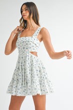 Load image into Gallery viewer, We Spend Our Lives Tiered Cut Out Mini Dress Blue