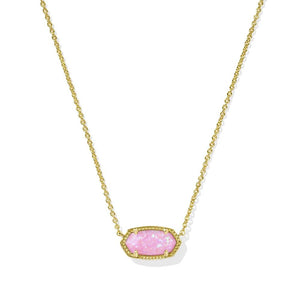 Kendra Scott Elisa Gold Necklace in Carnation Opal