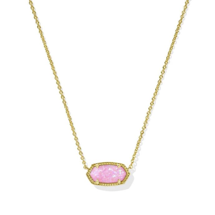 Kendra Scott Elisa Gold Necklace in Carnation Opal