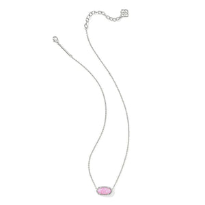 Kendra Scott Elisa Silver Necklace in Carnation Opal
