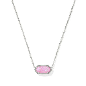 Kendra Scott Elisa Silver Necklace in Carnation Opal