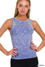 Load image into Gallery viewer, One Day Maybe Reversible Crop Tank Lt Indigo