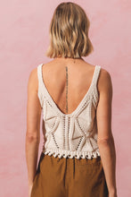 Load image into Gallery viewer, Take Me to the Beach Open Knit Tank Top