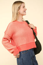 Load image into Gallery viewer, Can&#39;t Leave Here Lonely Two Tone Sweater in Pink